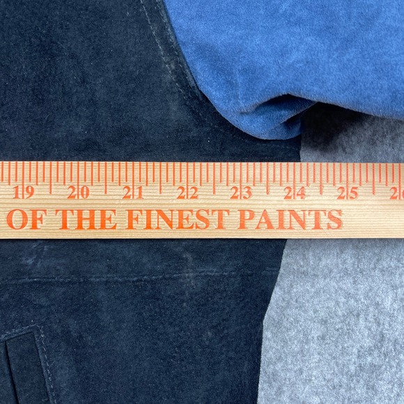 GIII & Carl Banks NFL FedEx Suede Leather Bomber‎ Jacket Mens Large Blue Black - Picture 9 of 13